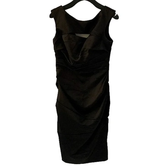 simple black dress for wedding guest Gothic dead wine lace-up zip dress DW683 XXL main image 1